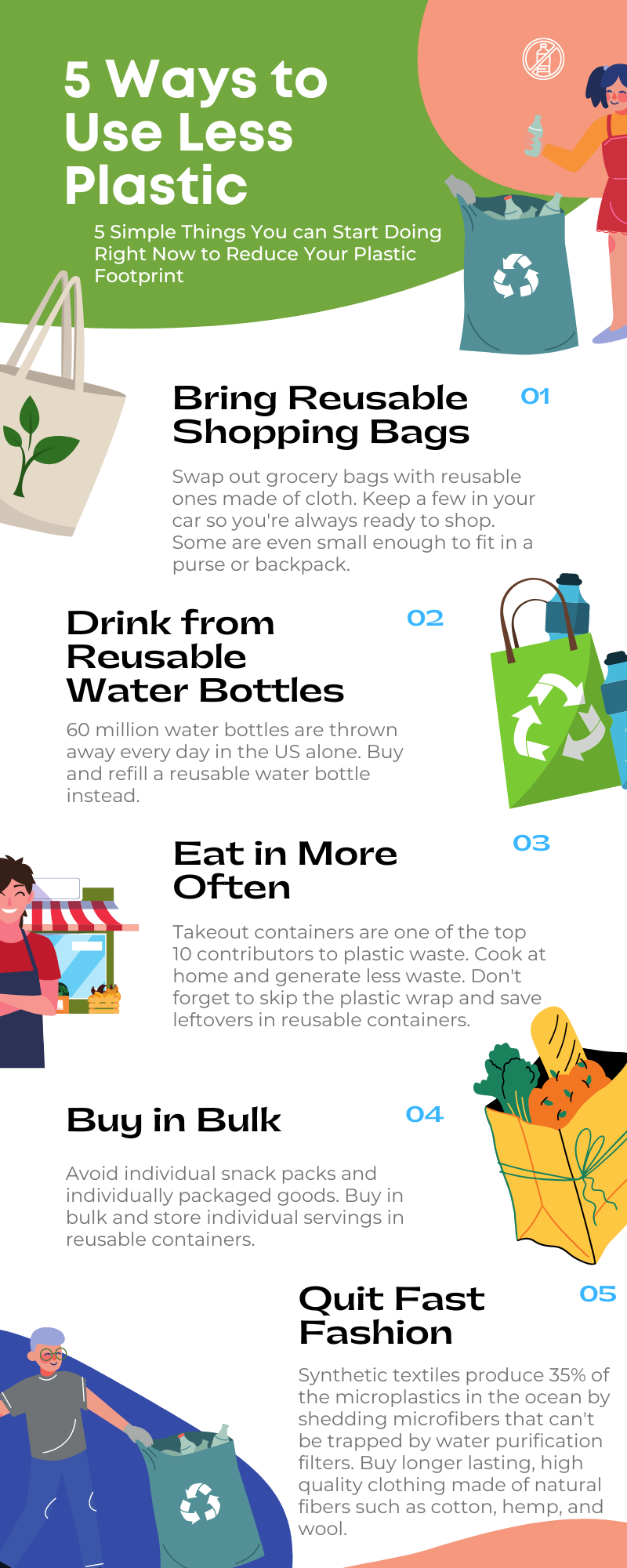 5 ways to use less plastic